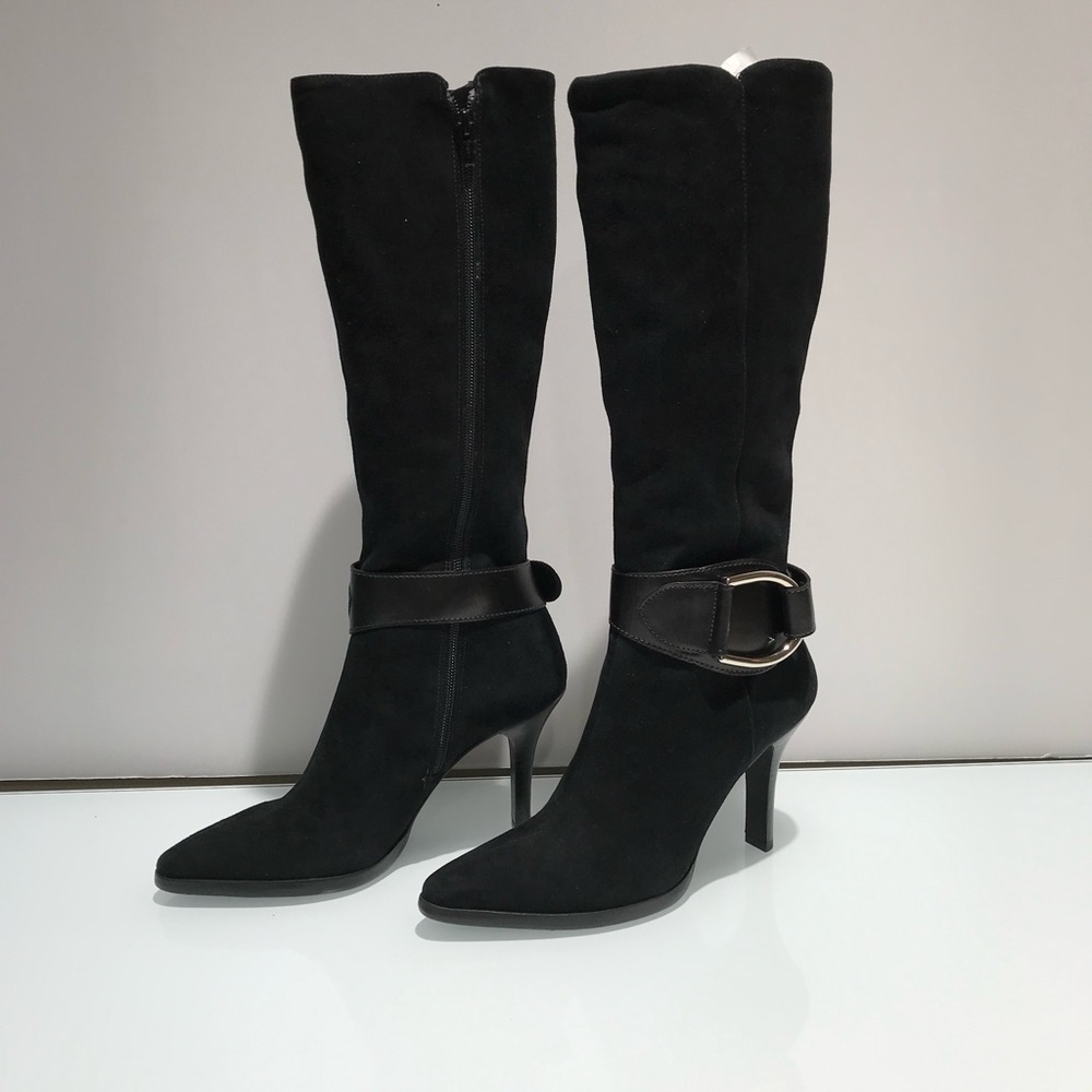 Antonio Melani Black Suede Boots - Picture 2 of 11
